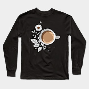 coffee and flowers Long Sleeve T-Shirt